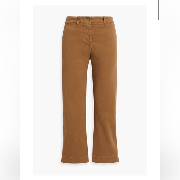 NILI LOTAN Tomboy cotton-blend twill straight-leg pants In Camel Size 4 - Picture 13 of 14